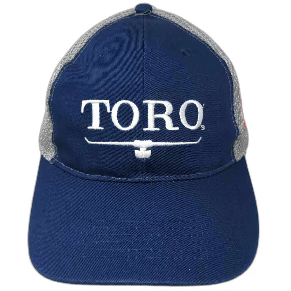 4imprint Baseball Cap Blue One Size Toro Logo Mesh Back Strapback Gray Red Hat